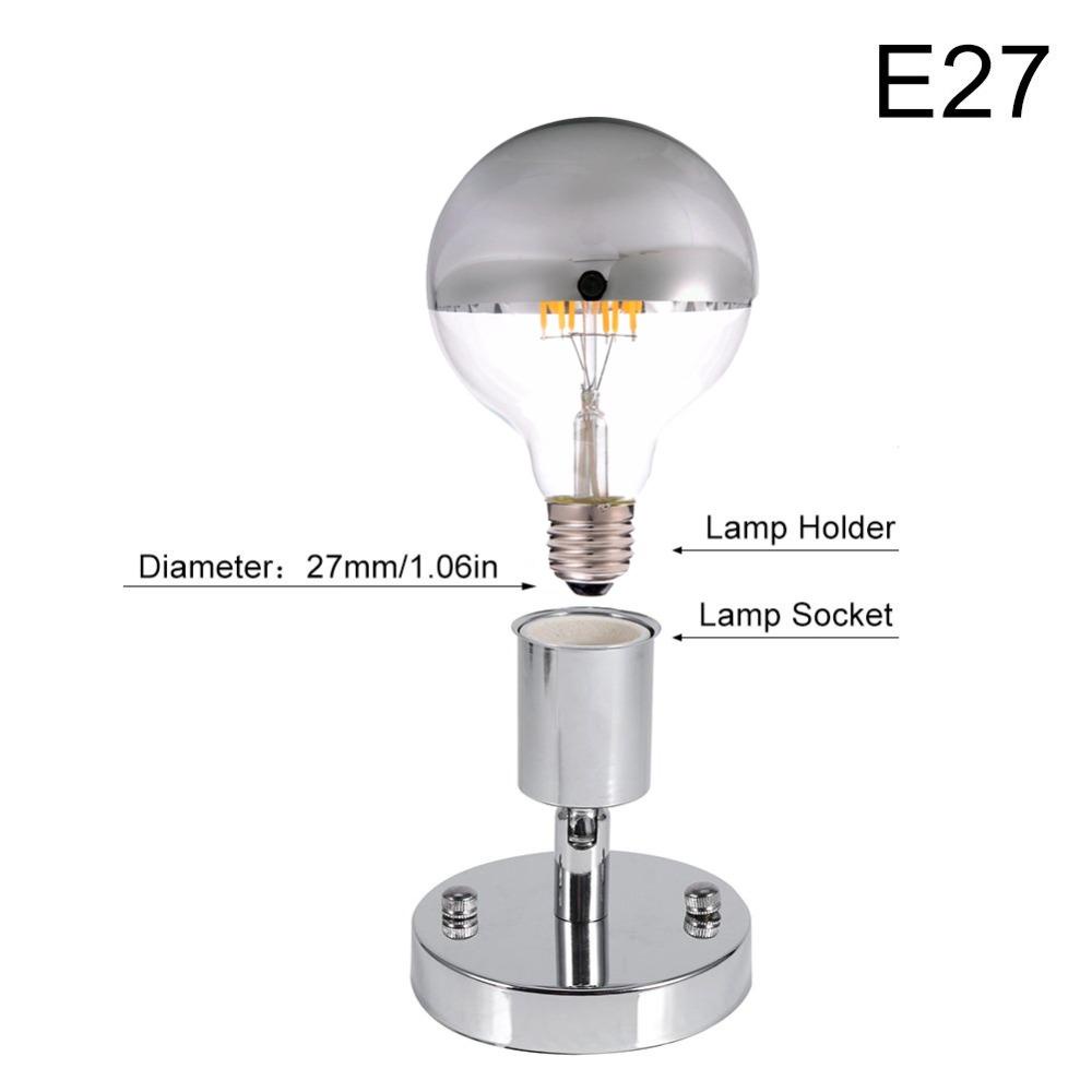 [Elegan] Base Lampu Restoran Edison Screw Bulb Antik 180derajat Lampu Dinding Soket Lampu