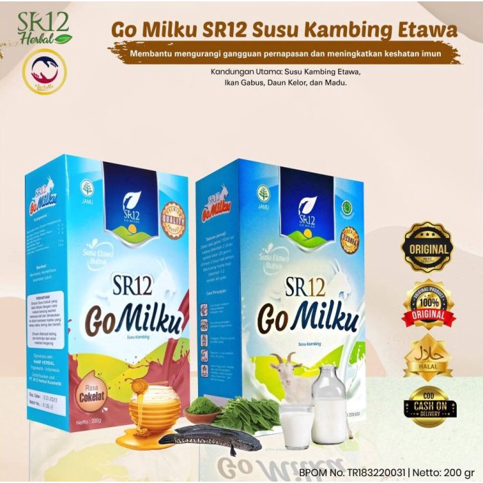 

SR12 Go Milku Susu Gemuk Badan Anak dan Dewasa tanpa Pemanis Buatan - Vanila