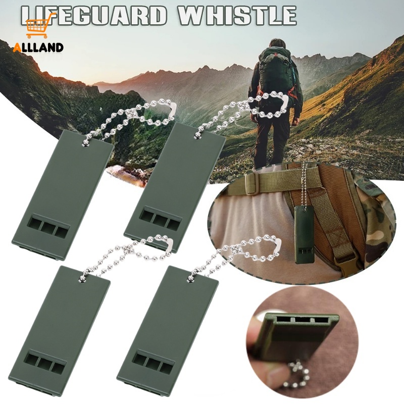 Outdoor Multiple Audio Survival Whistle/Peluit Portable 3 Frekuensi Dengan Gantungan Kunci/Camping Hiking Sport Referee Alat Praktis