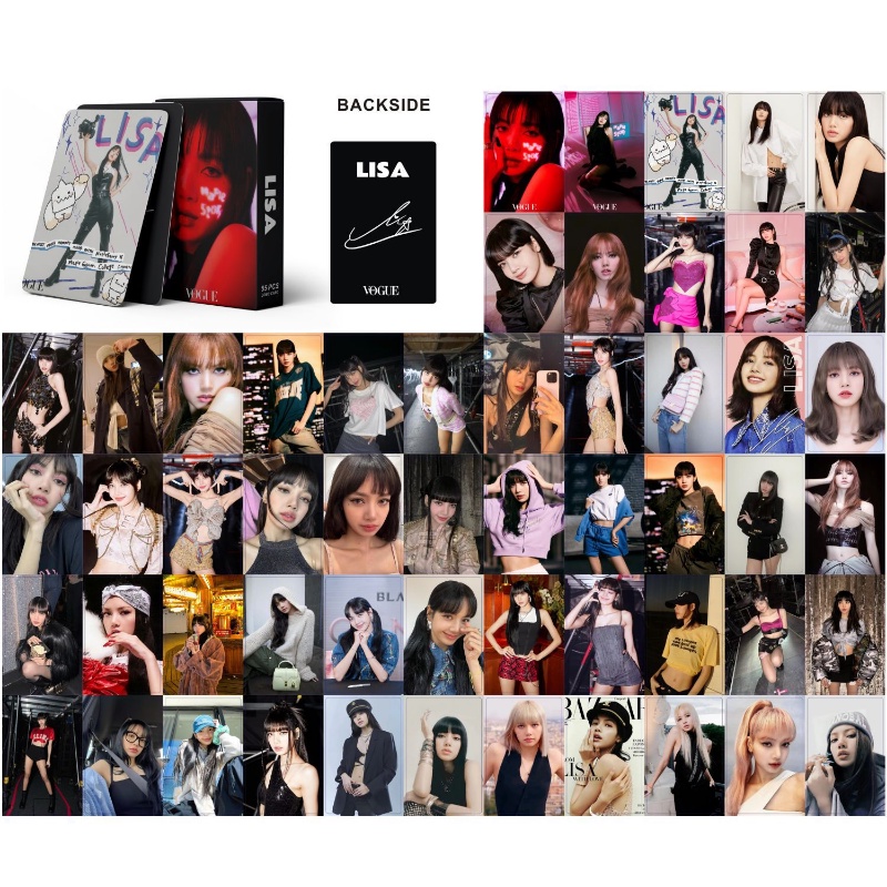 Kpop 55pcs/Set Kartu Lomo Photocard Korea ldol 2023 Blackpink JENNIE ROSE JISOO LISA Photocards Album HD Lomo Card for Blink Blackpink