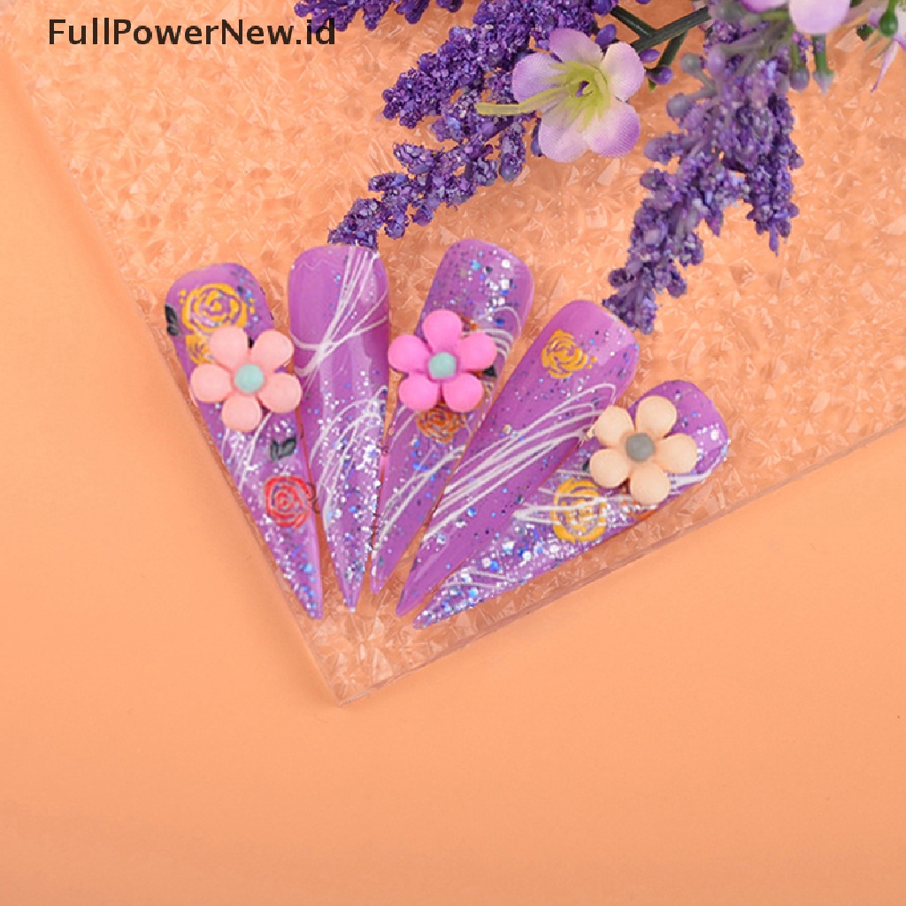 Power 20Pcs Bunga Matahari Nail Art Kawaii Daisy Kartun Manicure Dekorasi Ch ID