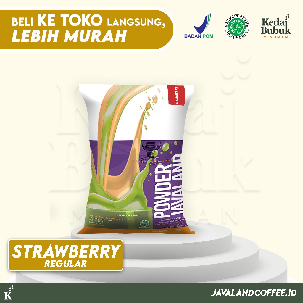 

[Ready Stock]Cod Bubuk Regular Strawberry 1 Kg