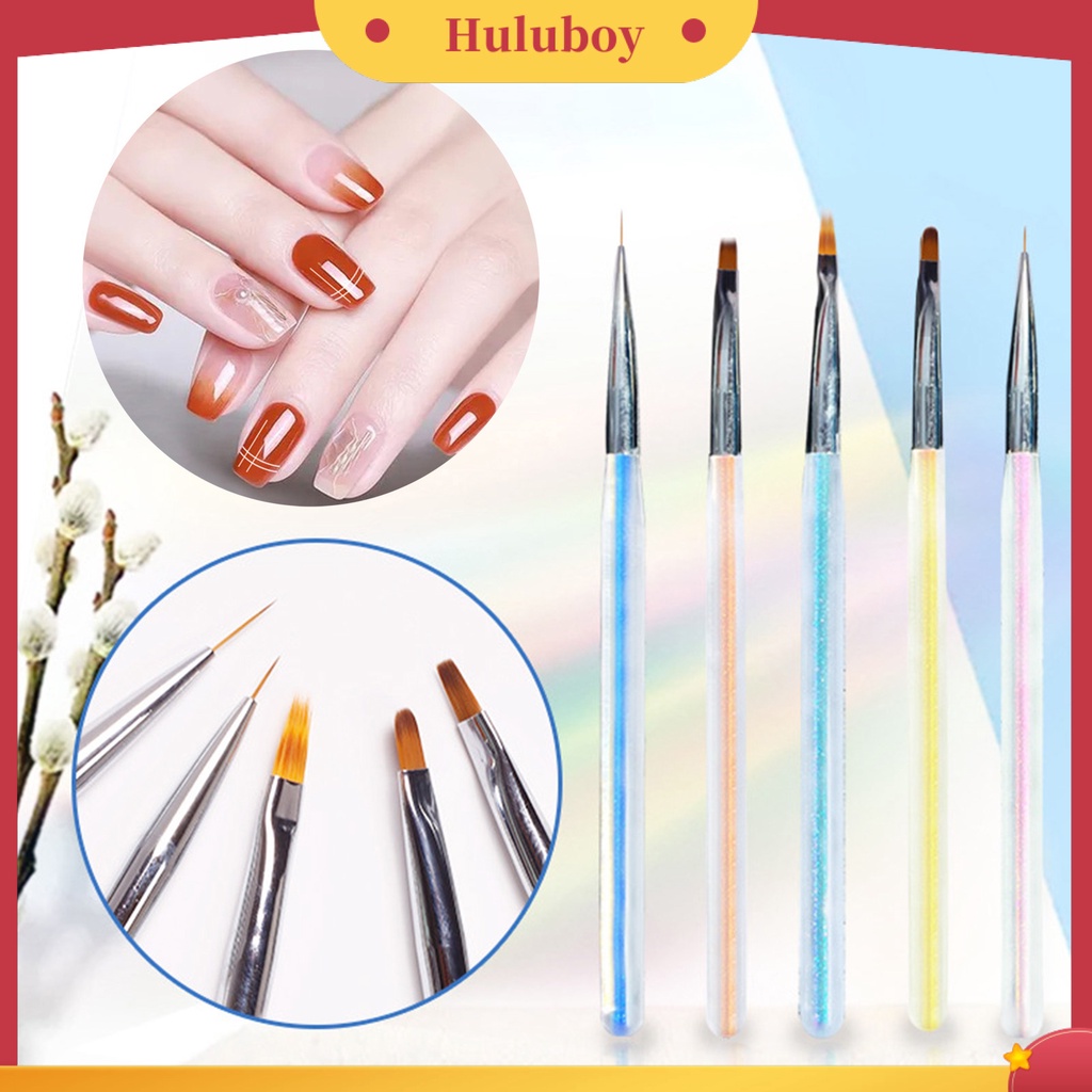 {In Stock} Kuas Nail Art UV Gel Ukir Multifungsi Nail Art Alat Nail Borstel Bubuk Cair Akrilik Lukisan Pena Perlengkapan Kuku