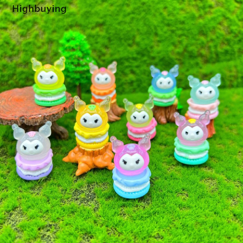 Hbid 5pcs Patung Mini Bercahaya Glow In The Dark Mainan Boneka Angka Ornamen Micro-Landscape Set Resin Craf Glory