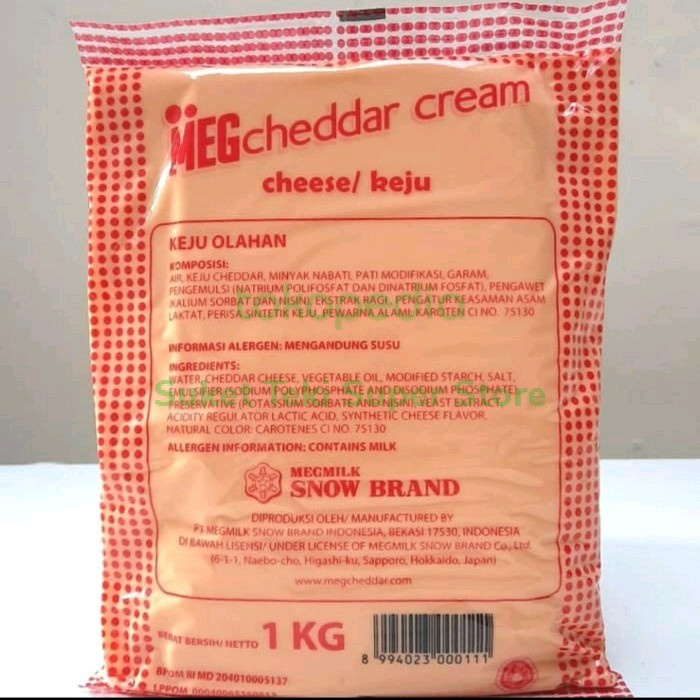 

[NEW!!!] Meg Cheddar Cream Cheese 1kg Filling Keju Krim Murah GROSIR