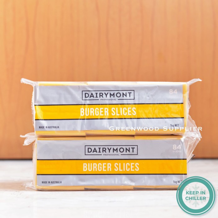 

[Ready-Stock] Dairymont Keju Burger / Burger Slices 1KG - 84 Slices