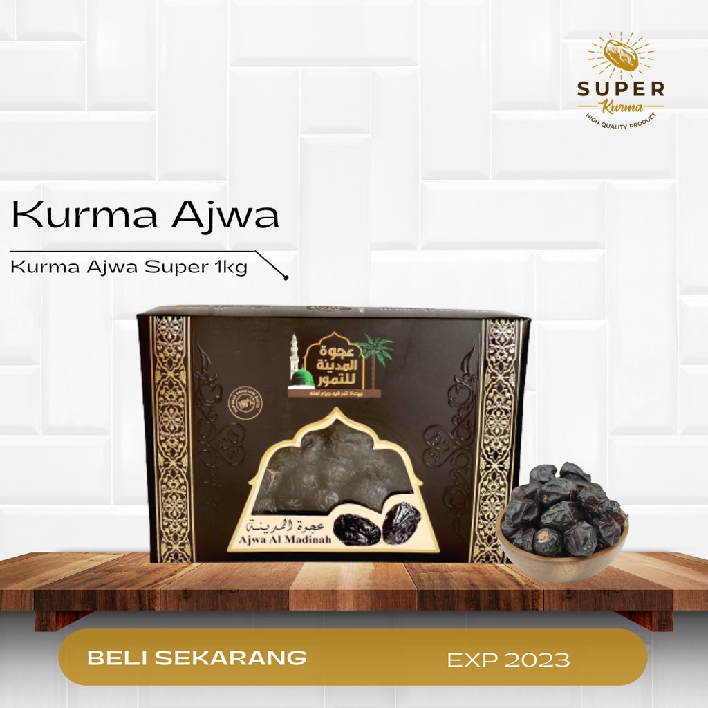

[Ready-Stock]/ Kurma Ajwa Al-Madinah Kualitas SUPER 1kg