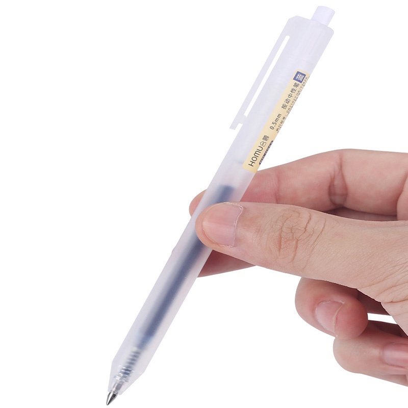 0.5mm Retractable Gel Pen 3-warna Push Neutral Pen Kantor Bisnis Umum Tanda Tangan Pena Siswa Menulis Pena Alat Tulis