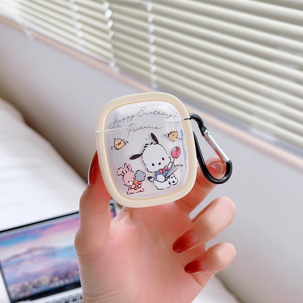 Casing Kartun Transparan Bunga Baru Kompatibel Untuk Airpods1 2 3 Pro Pro2 Casing Pelindung TPU