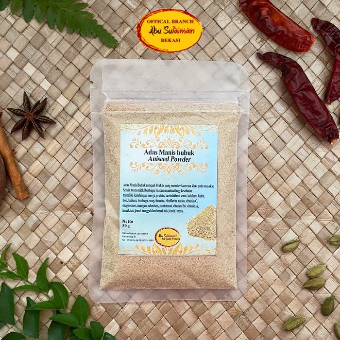 

Adas Manis Bubuk / Aniseed Powder Pilihan Abu Sulaiman 50gram