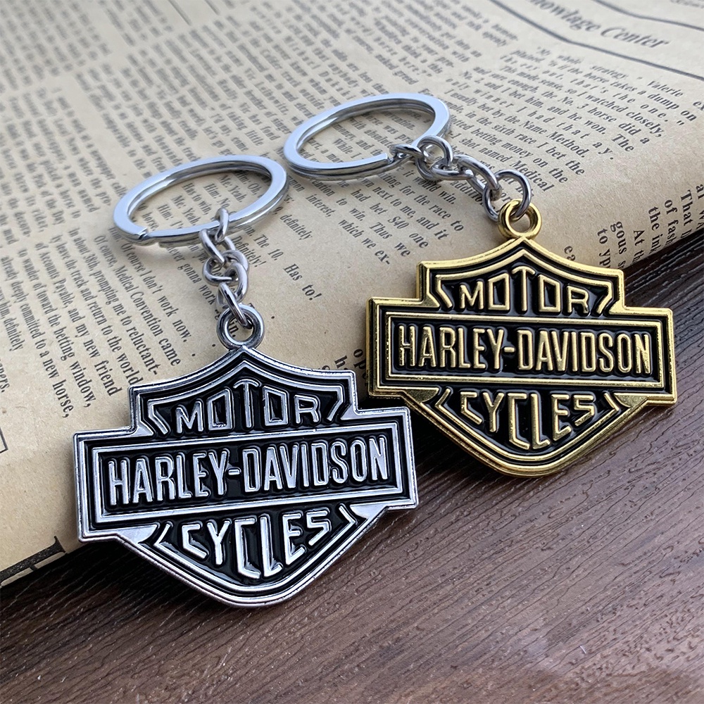 Harley Gantungan Kunci Motor Keren Fuel Tank Side Sticker 3D Zinc Alloy Logo Dekorasi Stiker Untuk Harley FORTY EIGHT/Khusus Cowok Gemuk/1200T/STREET ROD/Xr1200