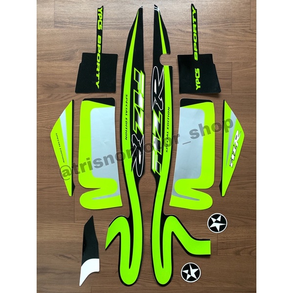 Striping sticker stiker Yamaha fiz r f1z r Caltex lis list body motor fizr f1zr caltex warna hitam h