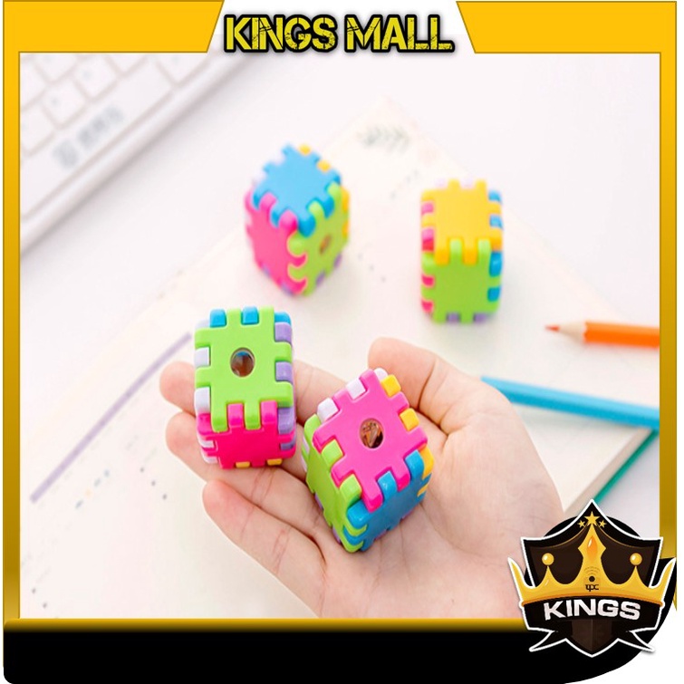 

KINGS - S5744 Rautan Pensil Mini Bentuk Puzzle / Serutan Pensil Model Puzzle / Peraut Pensil Putar Rautan Pensil Karakter Puzzle