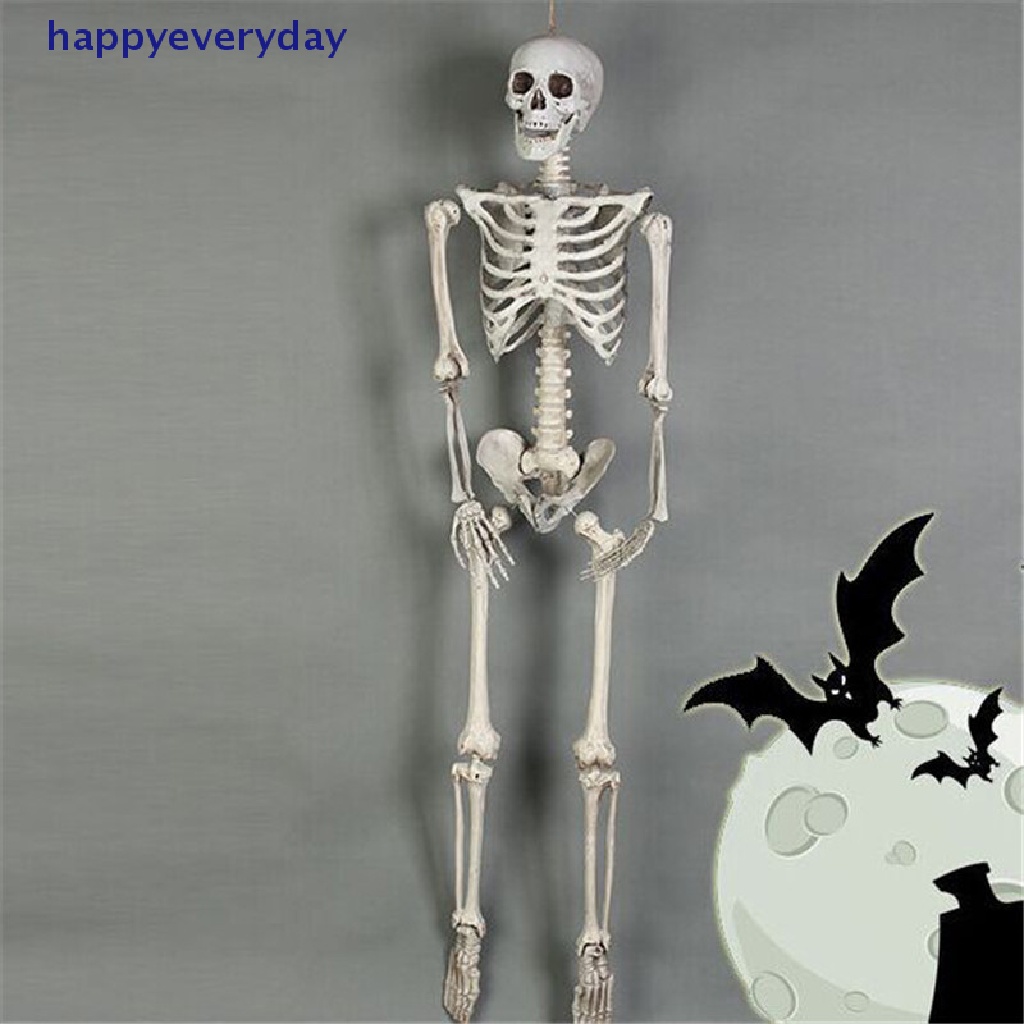 [happy] Posable Skeleton Halloween Decor Mengerikan Tulang Pria Merayap Dekorasi Pesta [ID]