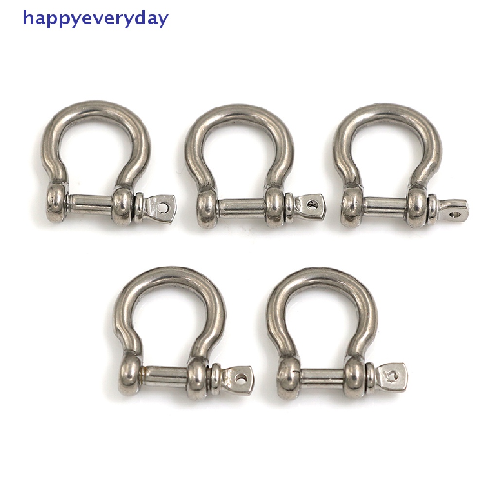 [Selamat] 5pcs m4 304stainless shackle steel screw pin shackle Rigging [ID]