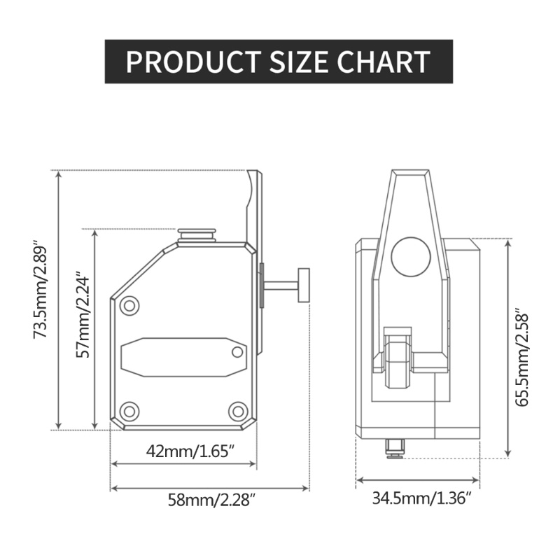 Zzz Extruder Dual Gear Extruder Untuk Printer 3d Performa Tinggi Untuk Kit Ekstrusi Jarak Pendek Dan Jarak Jauh