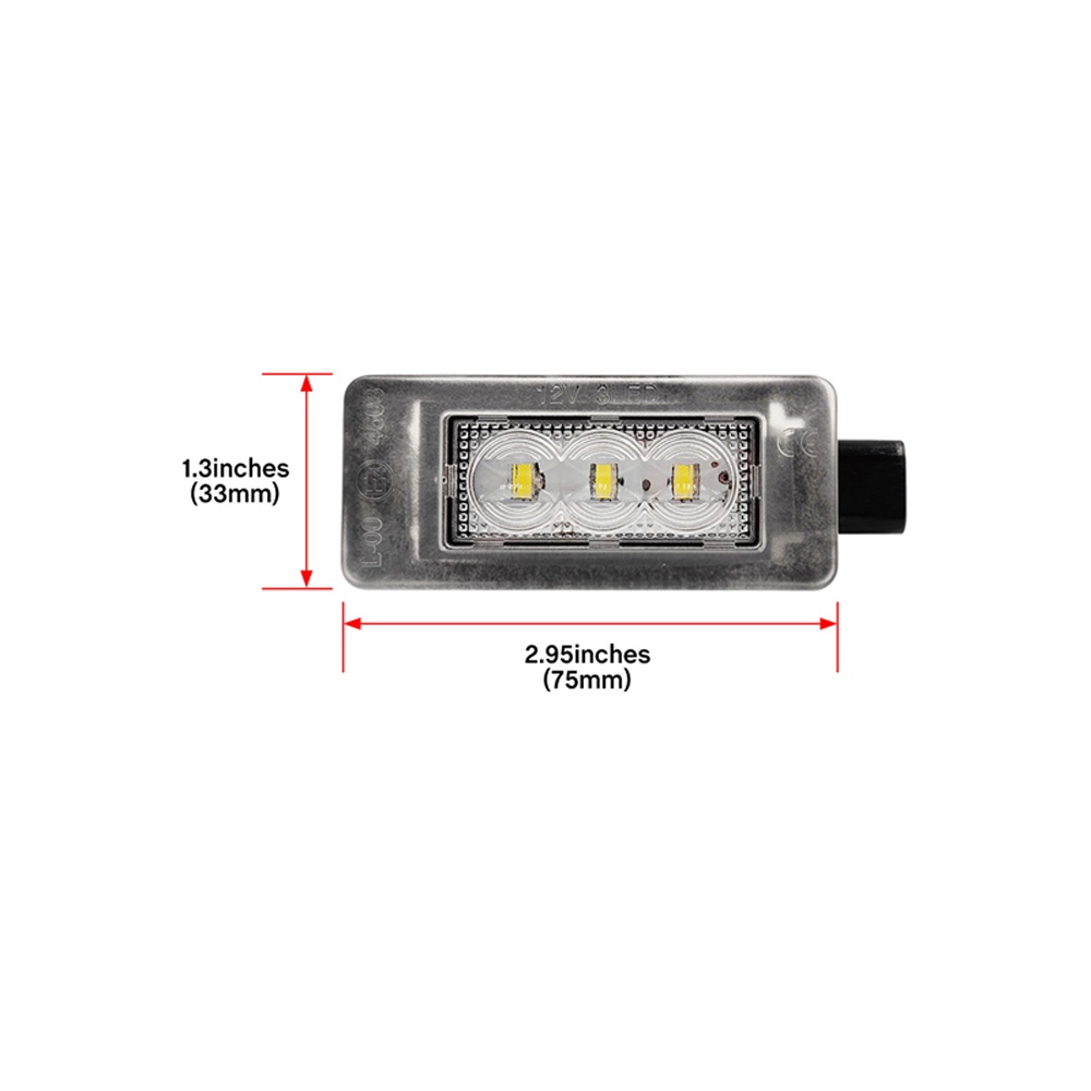 PEUGEOT 2pcs Lampu Plat Nomor Plat LED Putih Kecerahan Tinggi Untuk Peugeot207208 308 2008 Untuk Citroen C5