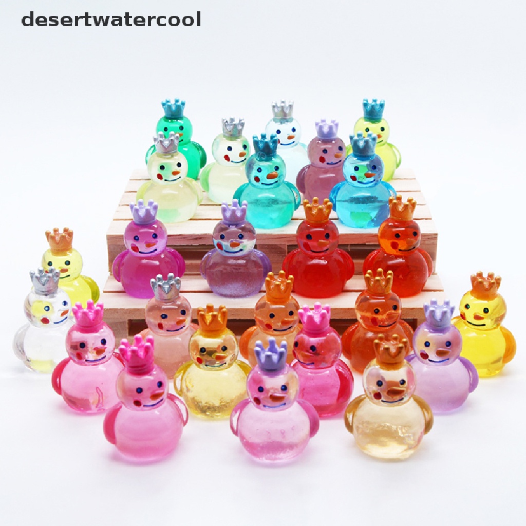 Deid 1PC Rumah Boneka Scene Slash Transparan Warna-Warni Mainan model Raja Salju Kecil Martijn