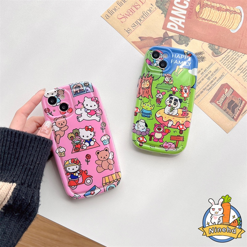 Redmi 12C A1 A1+ 10C 10A 10 9A 9C 9T Redmi Note 11 11s 10 10s 9 9s Pro Xiaomi 11 Lite Poco X3 Pro NFC Motif Kartun Casing Ponsel Lucu Bumper Shockproof Soft Case Silikon Cover Pelindung