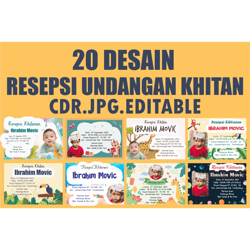 20 Desain Undangan Khitanan Resepsi v15