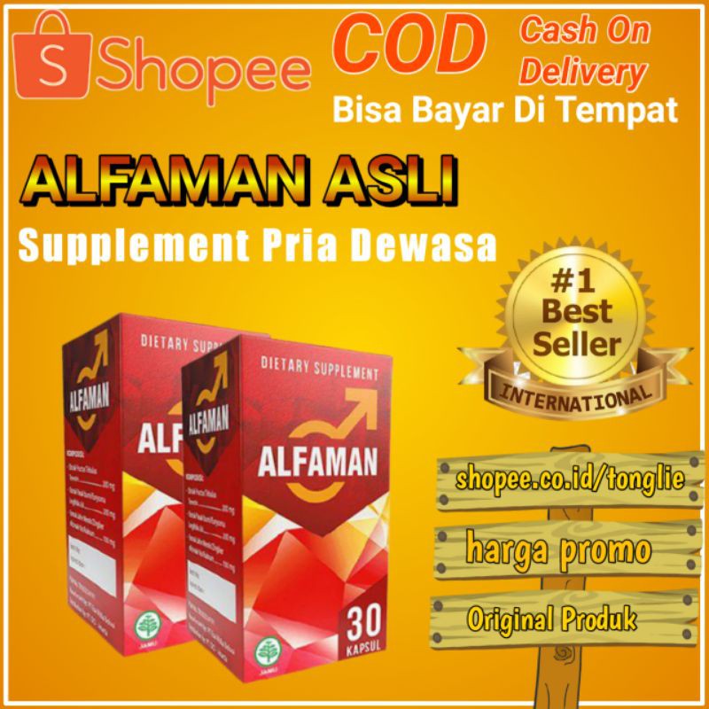 100% ORIGINAL Alfaman Asli Diatary Suplement Obat Kuat Stamina Pria 30 Kapsul