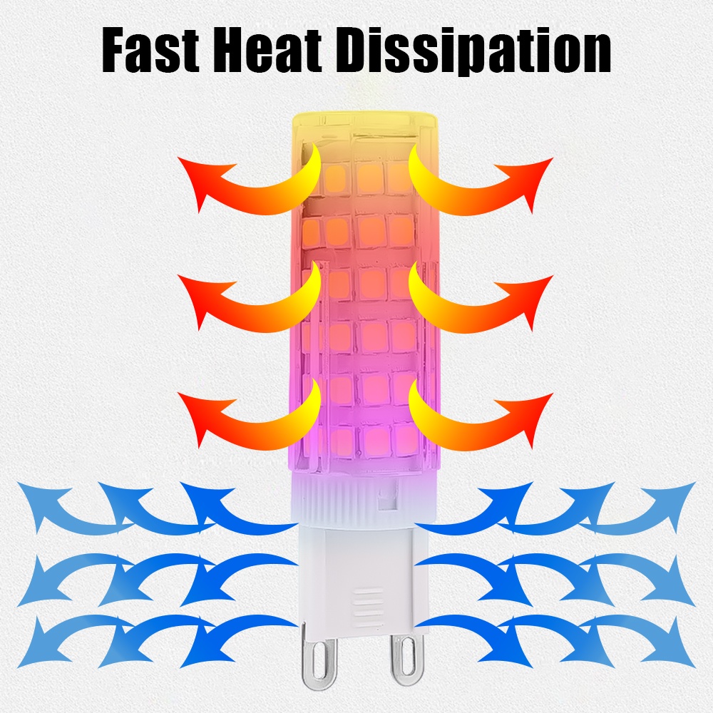 3per5 /7/9W G9 Lampu LED Efisien Perlindungan Mata Putih Sorot Serbaguna Jangkauan Luas Hemat Energi Lampu Bohlam Lampu Manik-Manik Pencahayaan Sangat Terang Lampu Gantung Bohlam