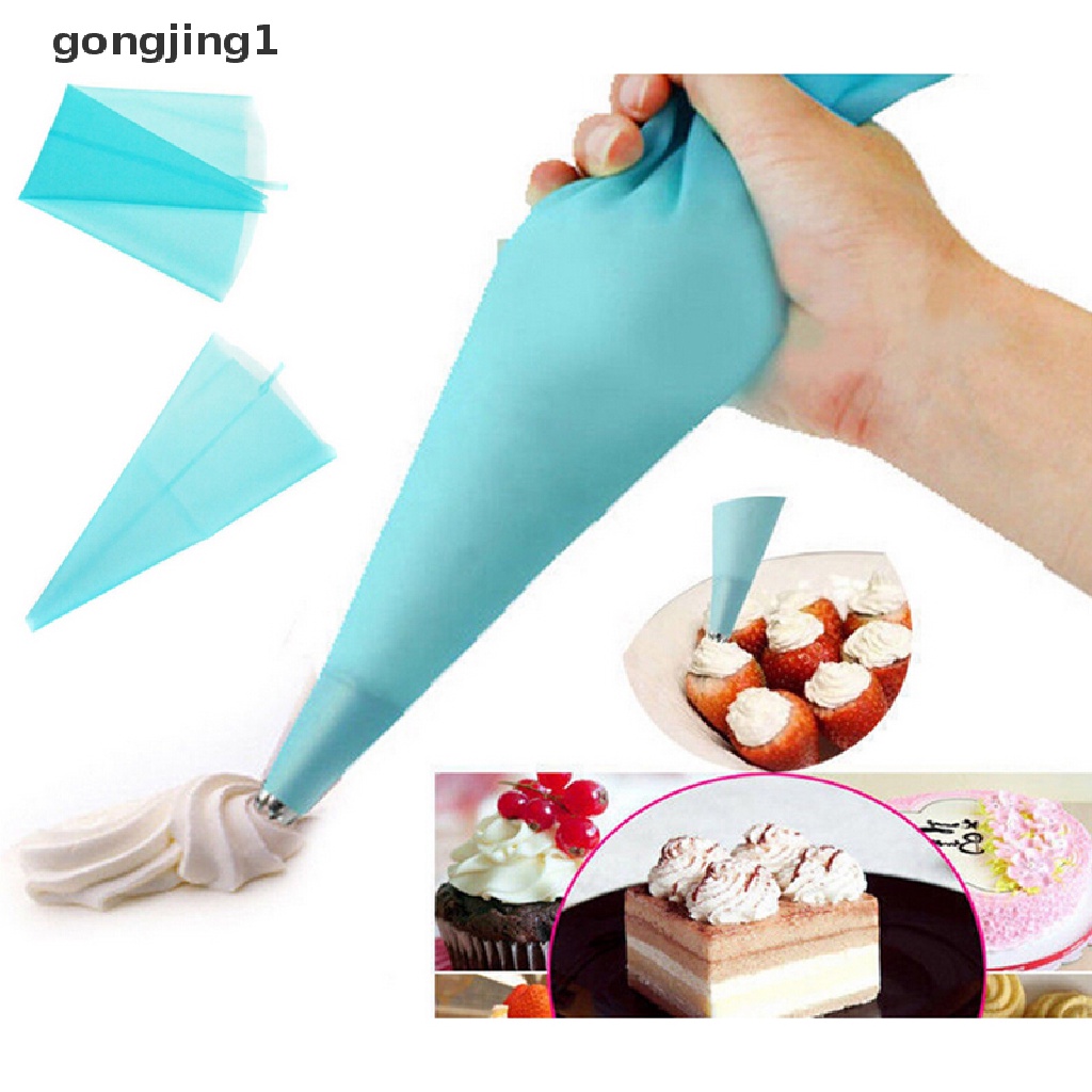 Ggg Silikon Kue Piping Bag Icing Cream Pastry Decorag Alat Dapur Reusable DIY ID