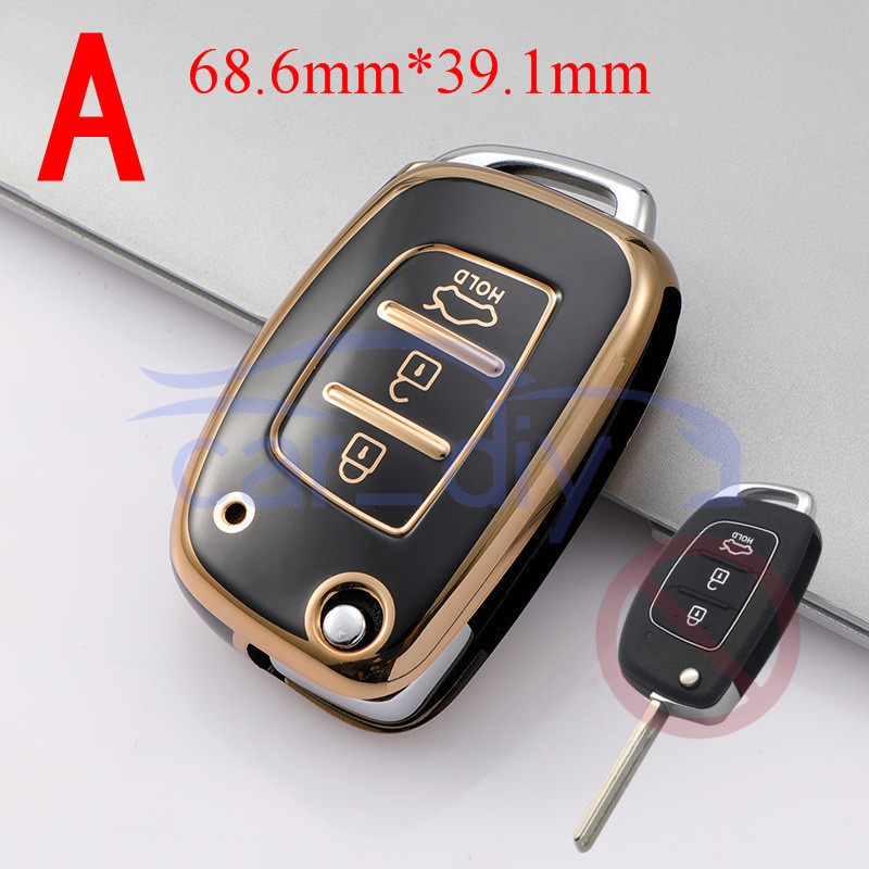 Kasus Kunci TPU Penutup Jarak Jauh Gantungan Untuk Hyundai Accent Verna Celesta Sonata Elantra Tucson Cangkang Pelindung Car Remote Key Case