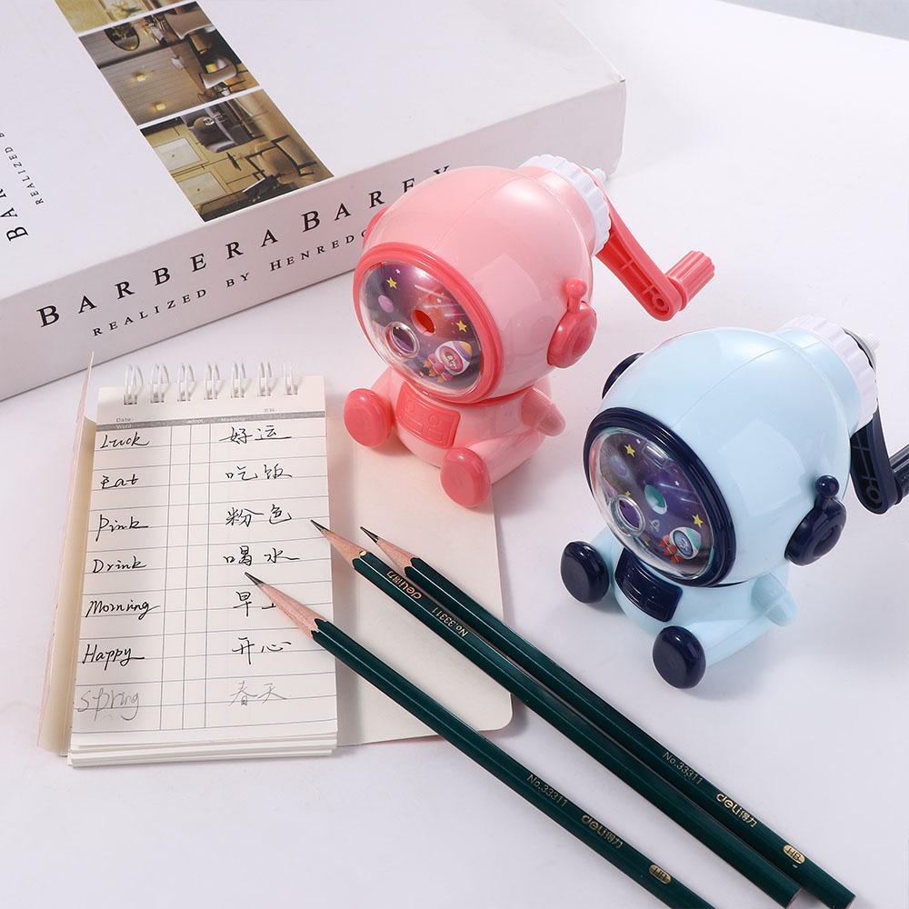 Alat Pengasah Pensil Agustina Kantor Lucu Otomatis 3mode Student Adjustable Manual Pencil Sharpeners