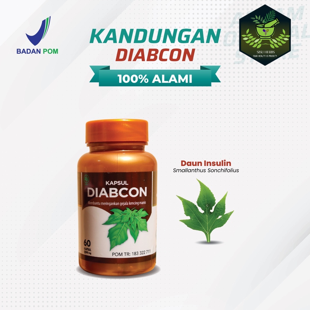 ORIGINAL Kapsul Diabcon Obat Gula Darah Tinggi, Atasi Diabetes Kencing Manis Terbaik