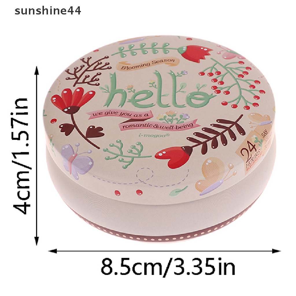 Sunshine 1Pc Tinplate Bulat Macaron Dessert Box Penyimpanan Kecil Koin Perhiasan Candy Case ID