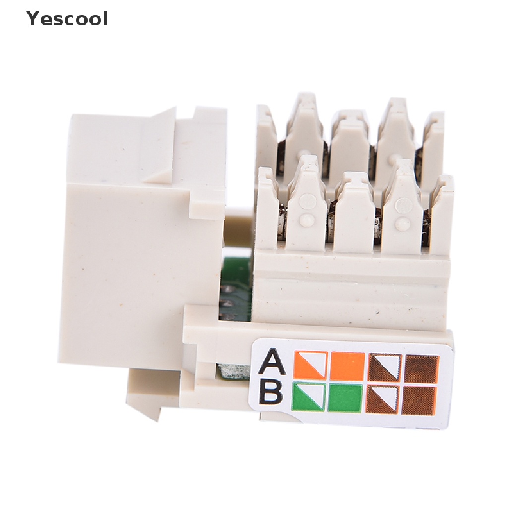 Yescool CAT5 RJ45 Punch Down Keystone Jack CAT5 Jaringan Eterna RJ45 Putih Lot  Baru CAT5 RJ45 Punch Down Keystone Jack CAT5 Network Ethernet RJ45 Putih Lot  Hot Cat5 RJ45 Pukul