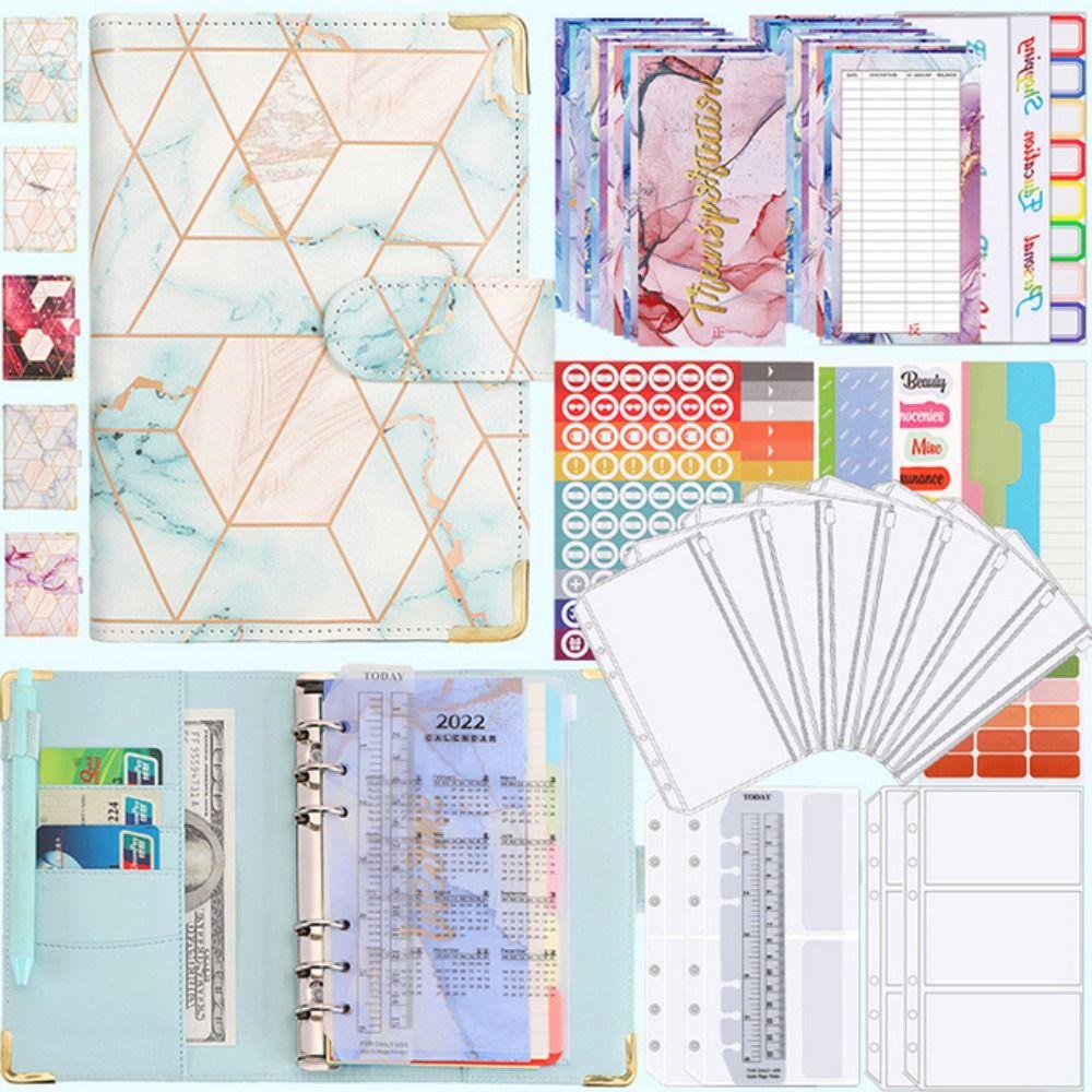 Lanfy Binder Notebook DIY Amplop Ritsleting Efektif Scrapbook Tabungan Uang Manajemen Keuangan Cash Amplop