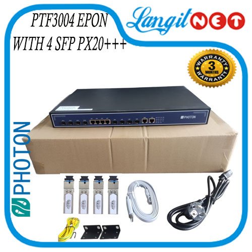 PHOTON PTF3004 EPON OLT L3 4PON 4RJ45  4 SFP PX20xxx