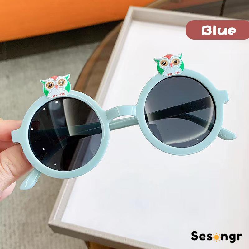 Kacamata Hitam Kartun Owl Lucu Warna-Warni Untuk Anak - SG