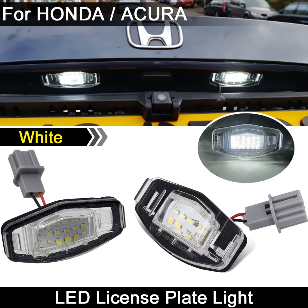 2pcs Led Plat Lampu Mobil styling Led Tail light Putih Lampu Led Untuk Honda Civic Accord Untuk Acura MDX RL TL TSX RDX ILX