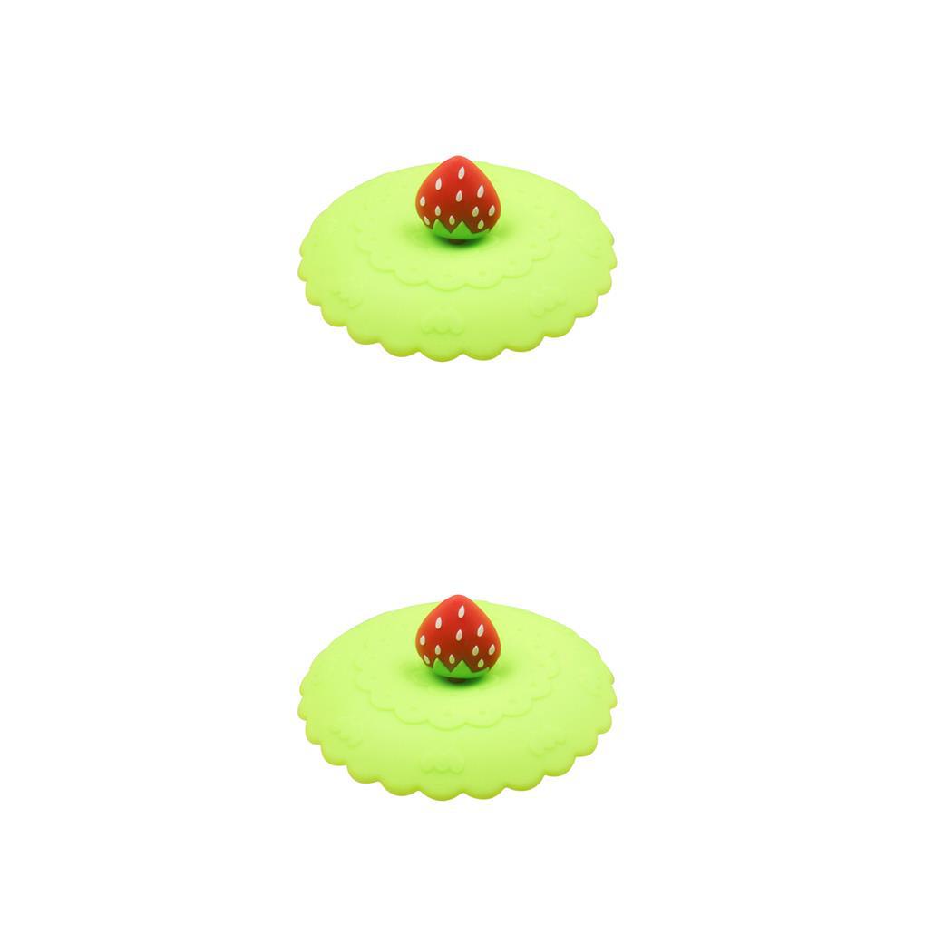 1per2 /2 /3 /5 Penutup Gelas Silikon Kartun Tutup Botol Reusable Anti Bocor Water Cup Lid Dustproof Cap Type3