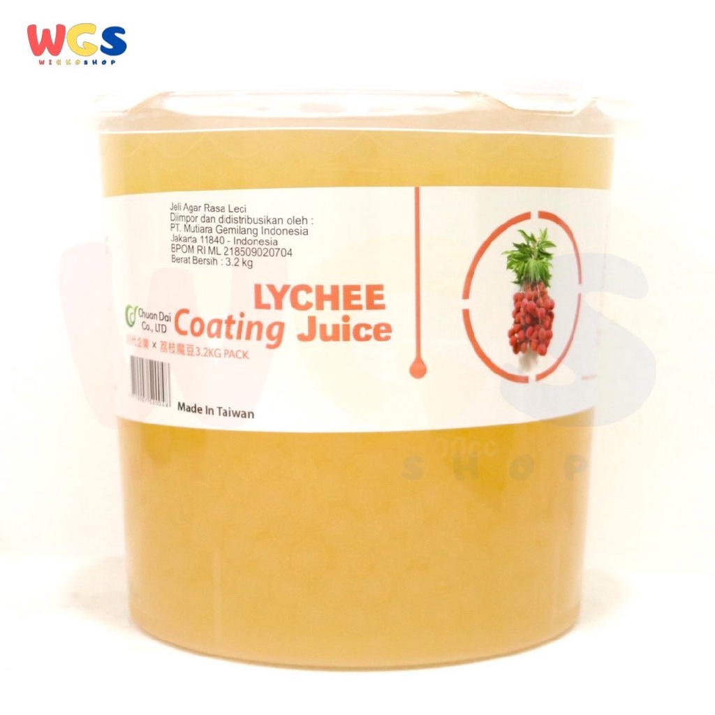 Chuan Dai Popping Boba Lychee Coating Juice 3.2kg