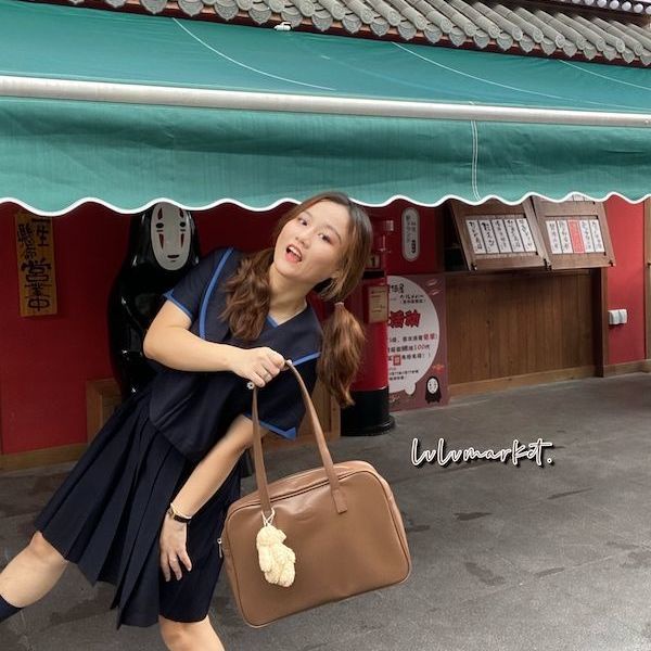 ♦☈☞Sera Your green IAC self-made Japanese and Korean college style commuter big bag college jk women s one-shoulder handbag female