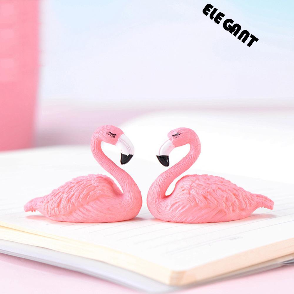 [Elegan] Patung Flamingo Kantor Resin Pernikahan Kerajinan Miniatur Patung Hewan