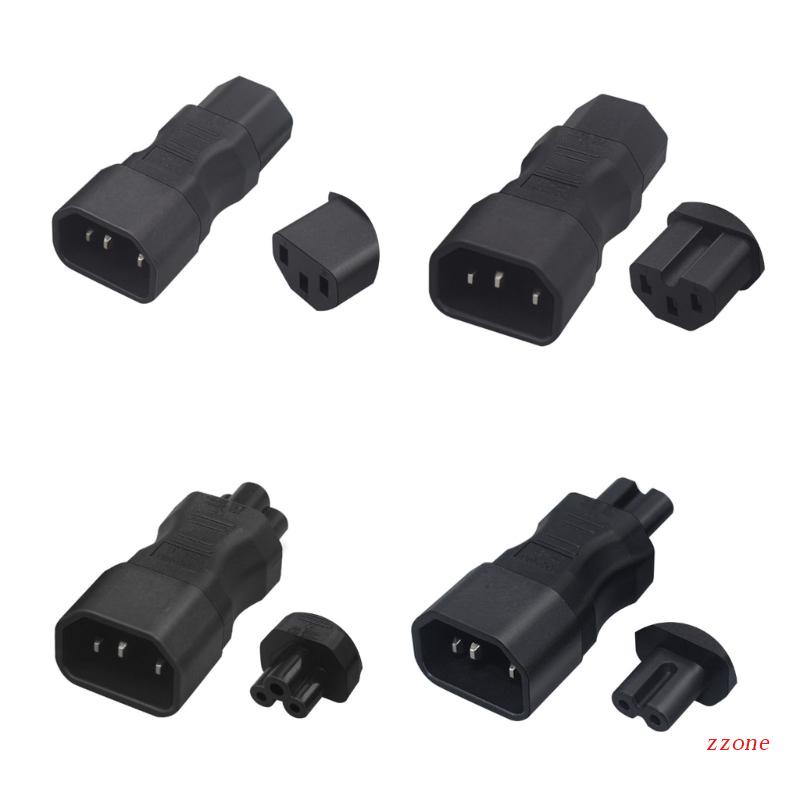 Zzz Adaptor Portable Male to Female C14 to C13 Adaptor C14 to C15/C14 Ke C5/C14 Ke C7 Adaptor Kabel Listrik Transfer Colokan ABS-mad