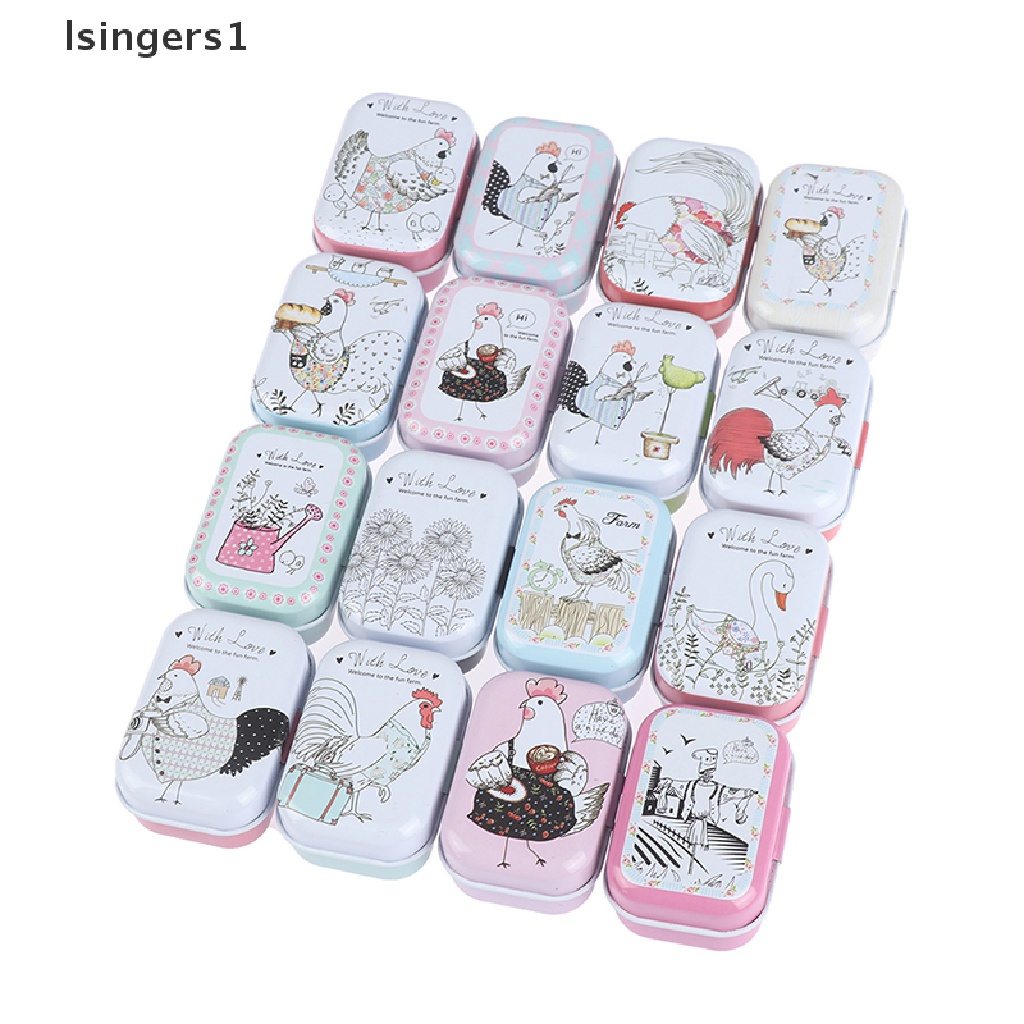 [lsingers1] Kotak Kaleng Mini Warna-Warni Sealed Jar Packing Kotak Perhiasan Permen Kecil storage Box Butik