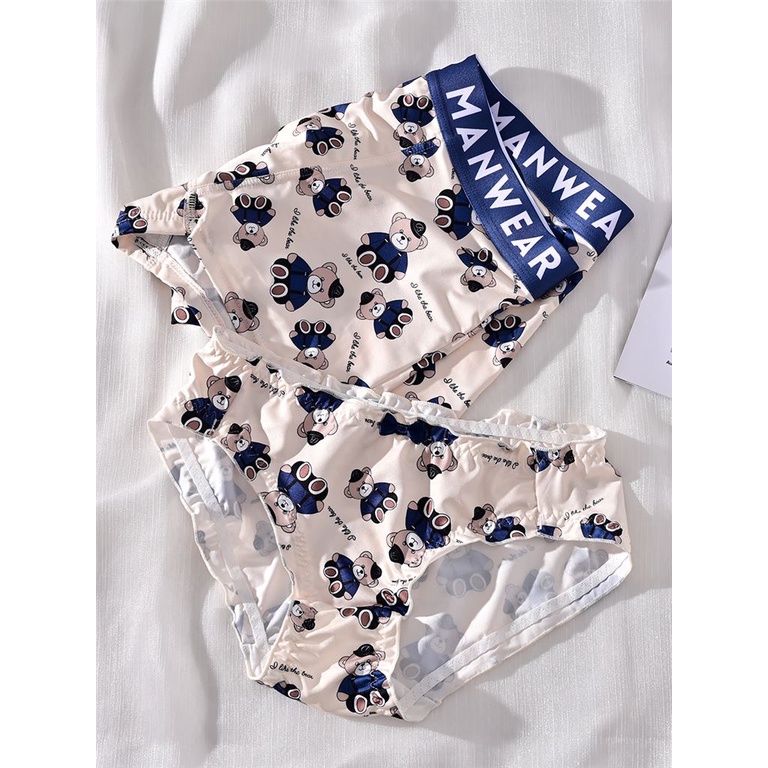 Cute teddy bear sexy couple lingerie pure desire style