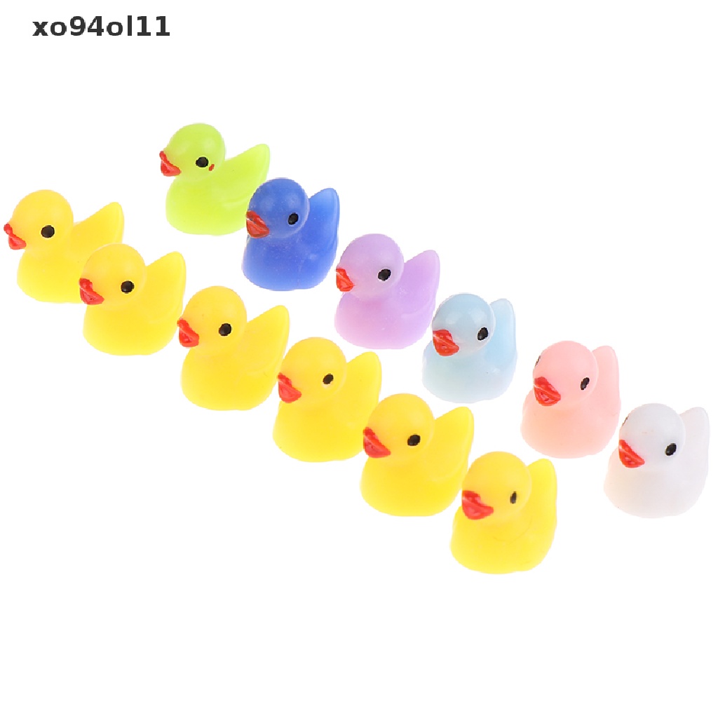 Xo 50PCS Lucu Mini Resin Bebek Kuning Ornamen Miniatur Angka Dekorasi Rumah Boneka OL