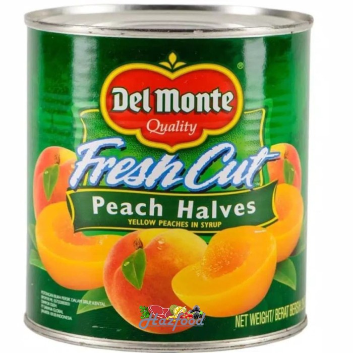 

Del Monte Peach Halves 825gr Yellow Peach In Syrup / Peach Kaleng