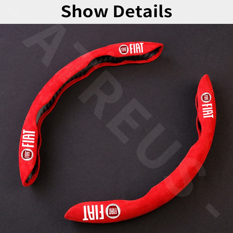 Fiat Sarung Pelindung Setir Mobil Racing Suede Steering Wheel Cover Anti Slip Serap Keringat Untuk Uno Toro 500 Bravo Punto Palio Argo Stilo Strada Mobi