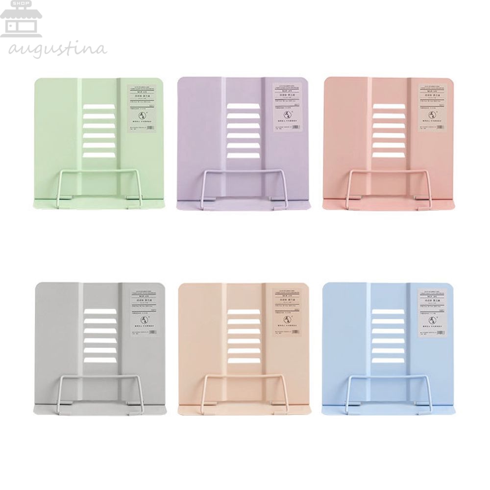 Agustina Bookends Hand-free Metal Desk Organizer Reading Bracket Penyangga Membaca Istirahat Tempat Buku