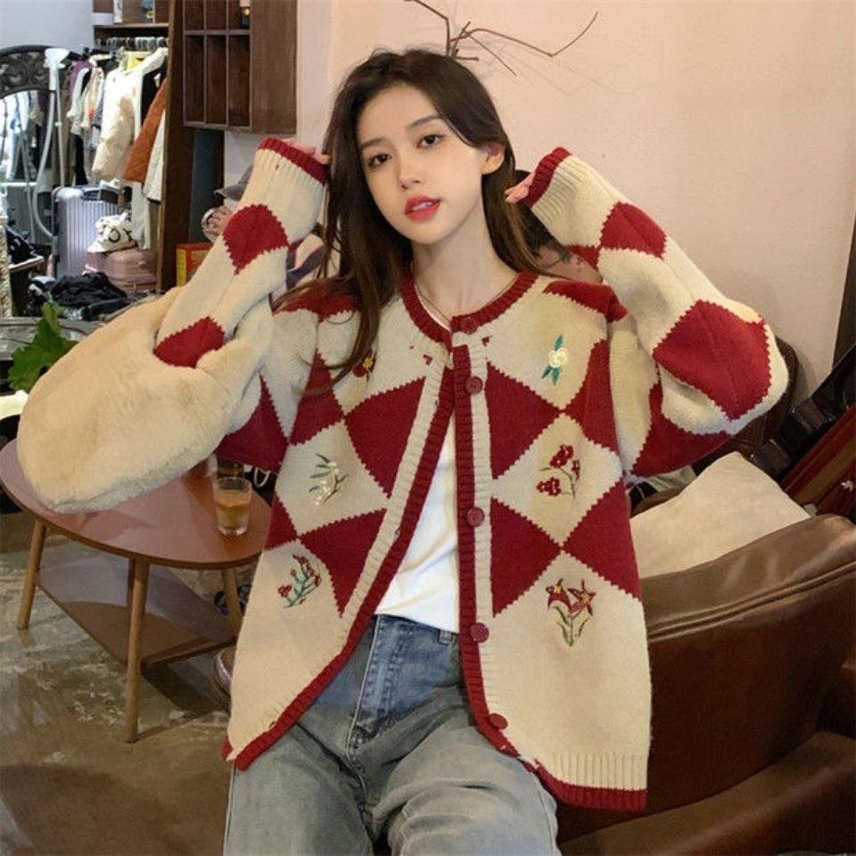 IMPORT LAURA WOMAN CARDIGAN KNIT WOOL BLEND KOREAN STYLE KARDIGAN RAJUT WANITA MUSIM DINGIN MUSIM GUGUR