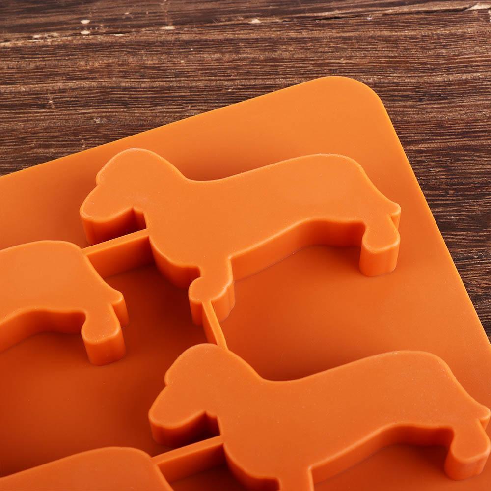 Rebuy Ice Cube Tray 3D Rumah Kreatif Silikon Dachshund Shaped Cake Mold