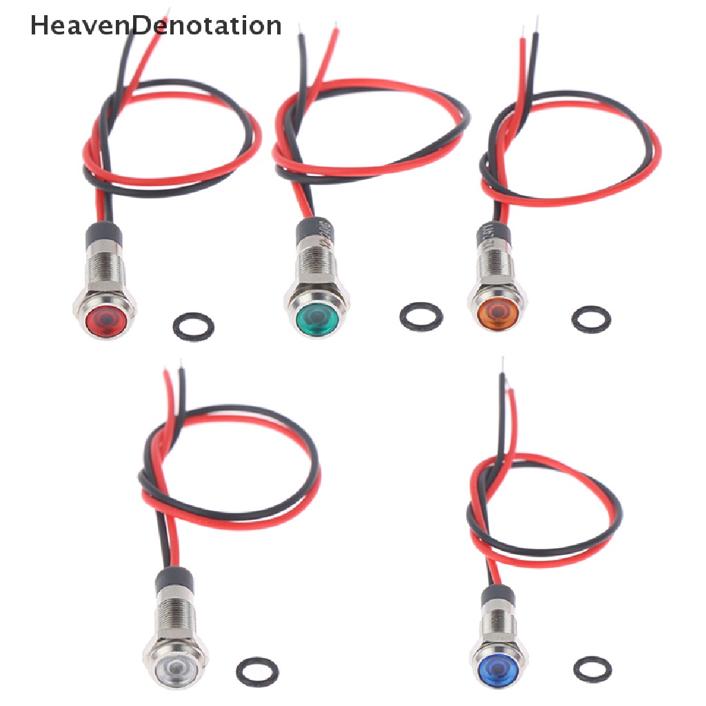 [HeavenDenotation] P67 Lampu Indikator Peringatan Logam led 6mm Anti Air 3v 5v 6v 12v 24v 220v HDV